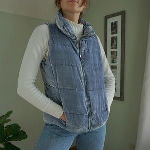 Frosty Velvet Loft Puffer Vest
